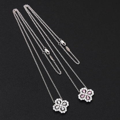 [Love's Uplift]LOOP NECKLACE FULL MOTIF DIAMOND 16MM MULTIPLE COLORS
