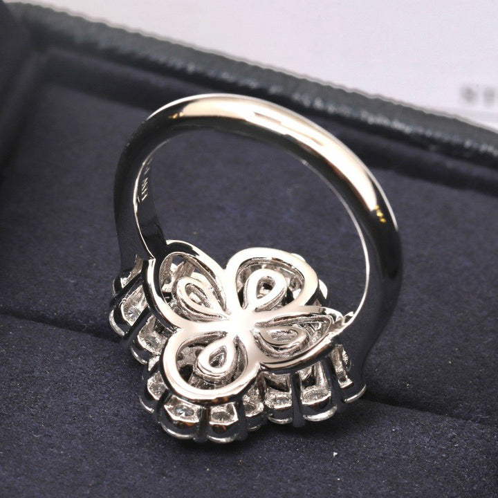 [Love's Uplift]LOOP RING FULL MOTIF DIAMOND 16MM SILVE