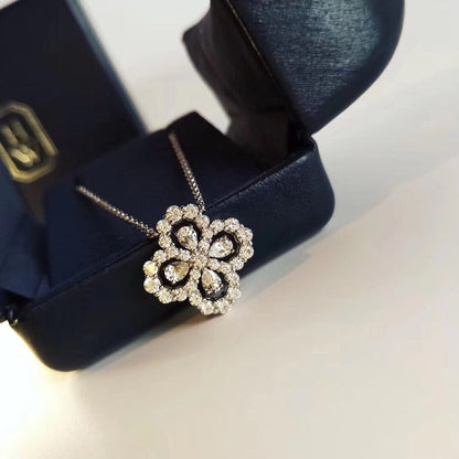 [Love's Uplift]LOOP NECKLACE FULL MOTIF DIAMOND 16MM MULTIPLE COLORS