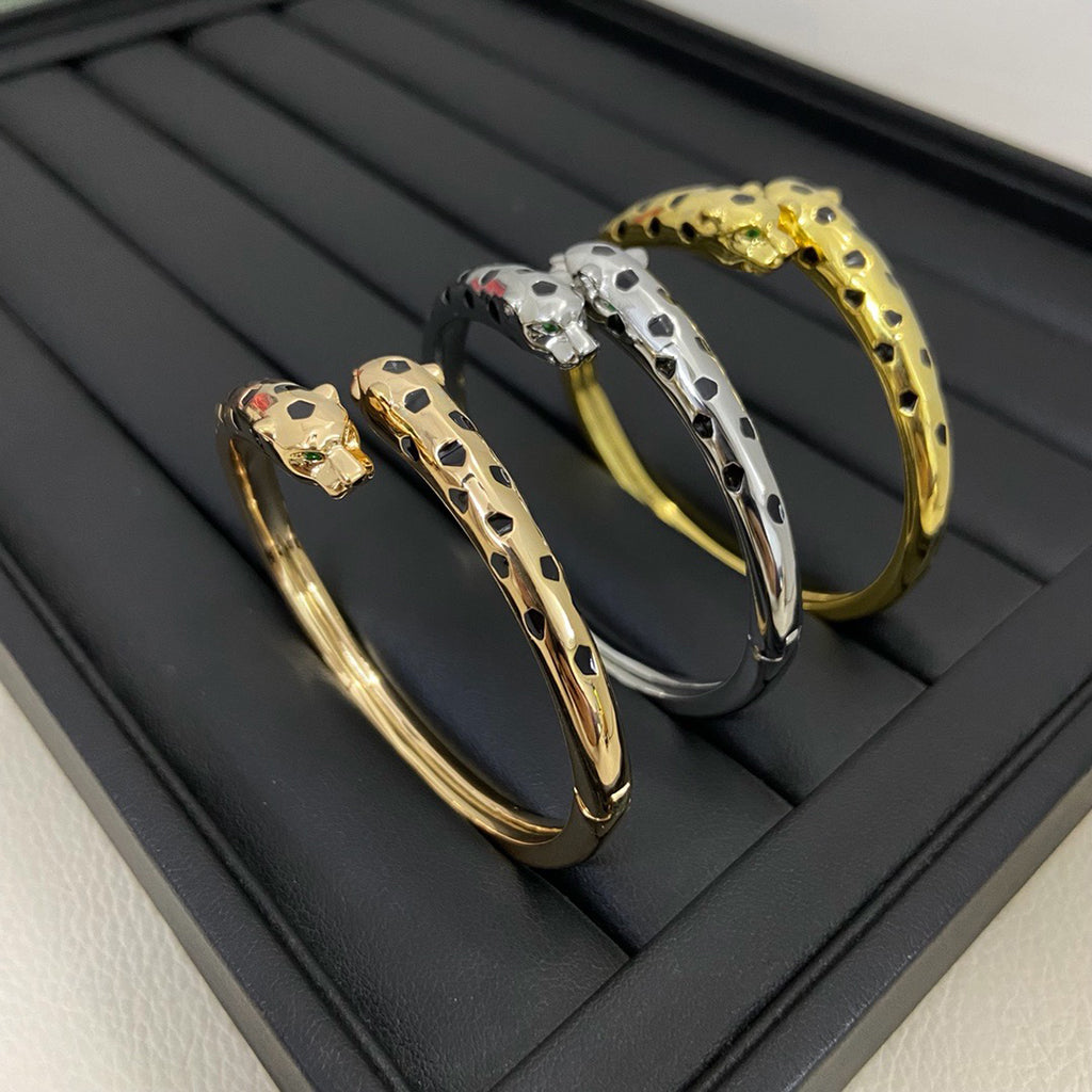 [Love's Uplift]PANTHERE DOUBLE HEADED OPEN BRACELET