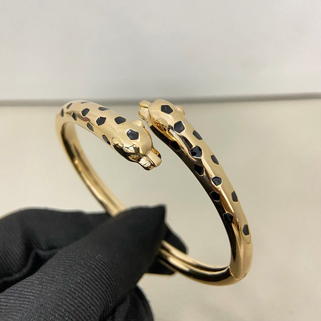 [Love's Uplift]PANTHERE DOUBLE HEADED OPEN BRACELET