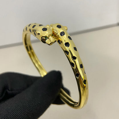 [Love's Uplift]PANTHERE DOUBLE HEADED OPEN BRACELET