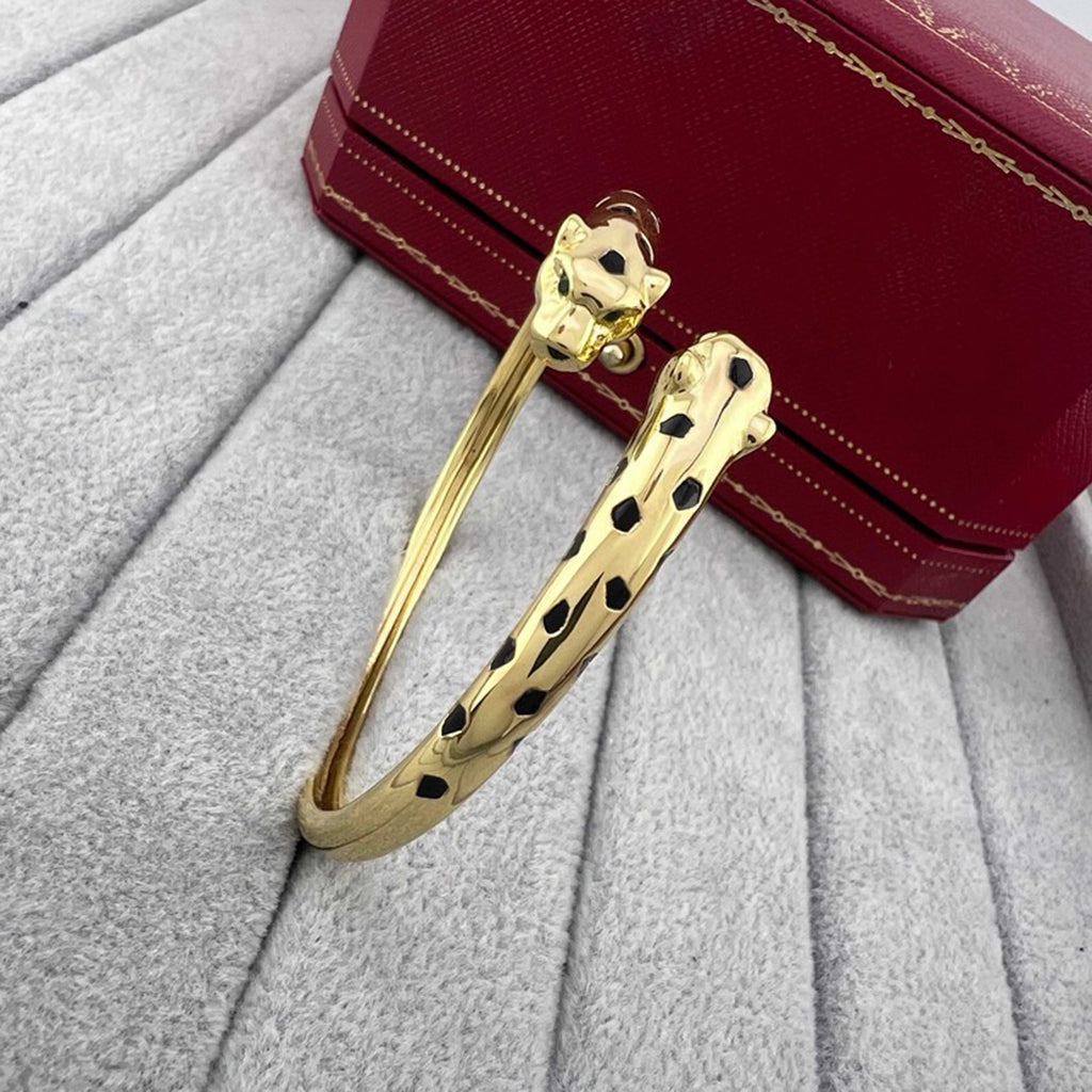 [Love's Uplift]PANTHERE DOUBLE HEADED OPEN BRACELET