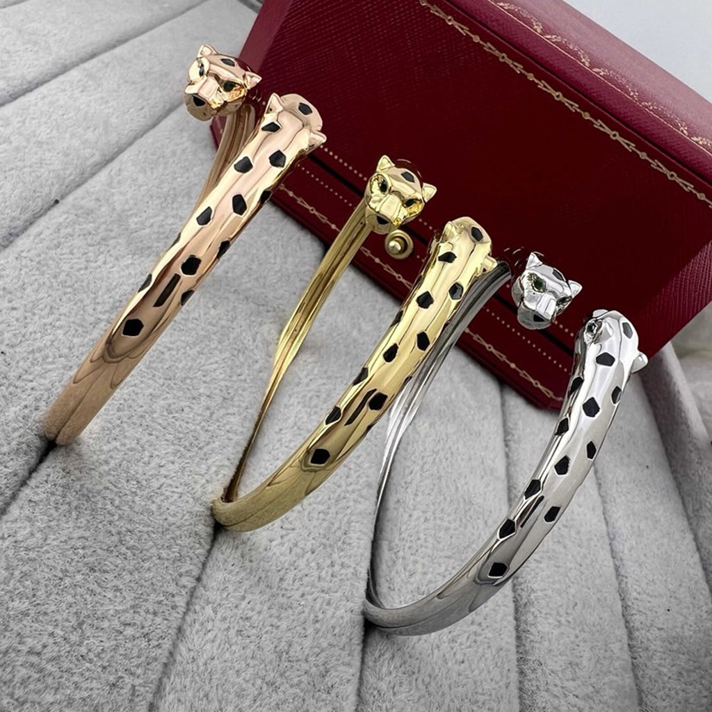 [Love's Uplift]PANTHERE DOUBLE HEADED OPEN BRACELET