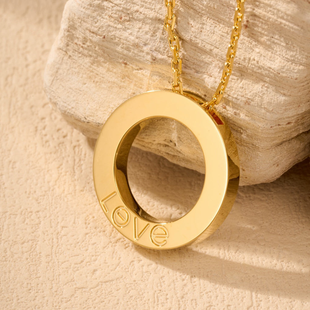 [Love's Uplift]LOVE NECKLACE 16MM  FULL DIAMOND