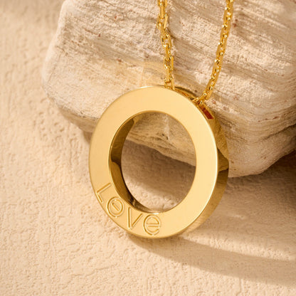 [Love's Uplift]LOVE NECKLACE 16MM  FULL DIAMOND