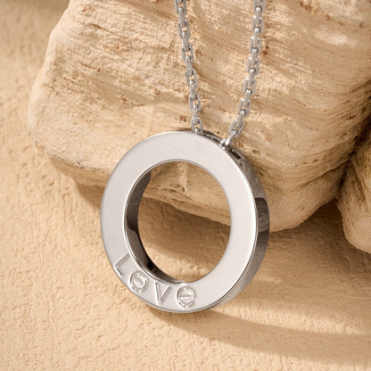 [Love's Uplift]LOVE NECKLACE 16MM  FULL DIAMOND