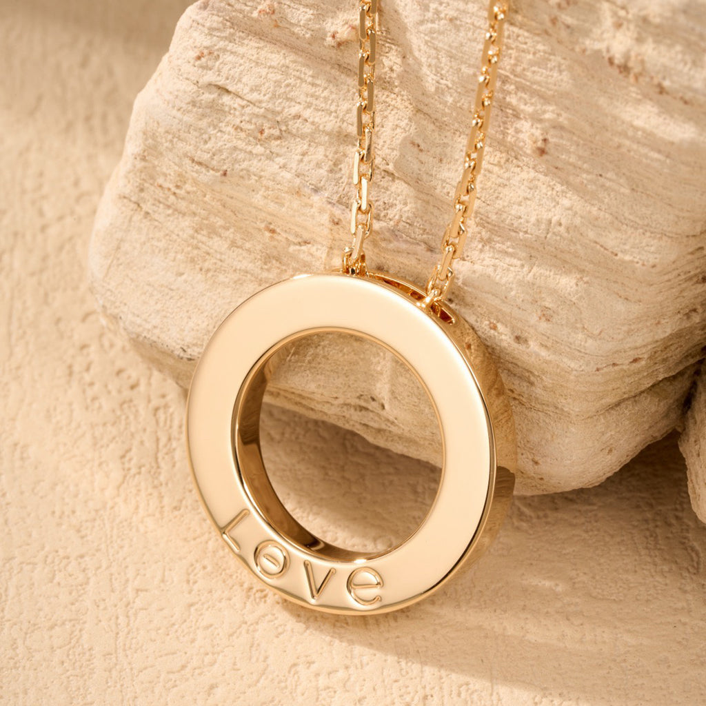 [Love's Uplift]LOVE NECKLACE 16MM  FULL DIAMOND