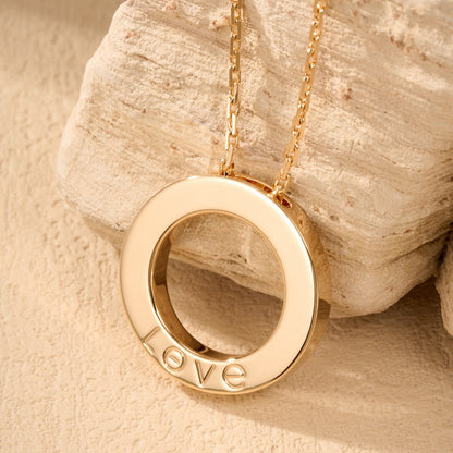 [Love's Uplift]LOVE NECKLACE 16MM  FULL DIAMOND