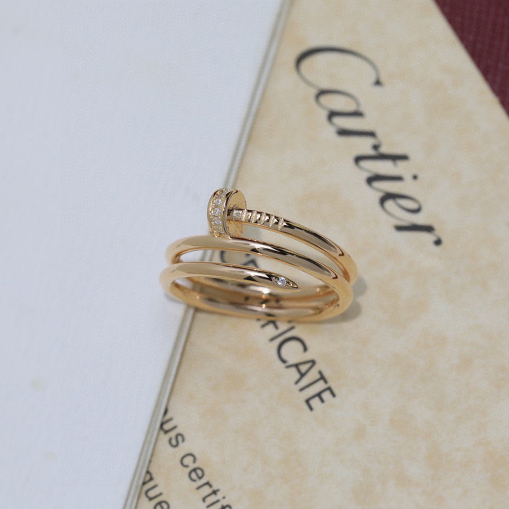 [Love's Uplift]JUSTE RING 4.8MM HALF DIAMOND
