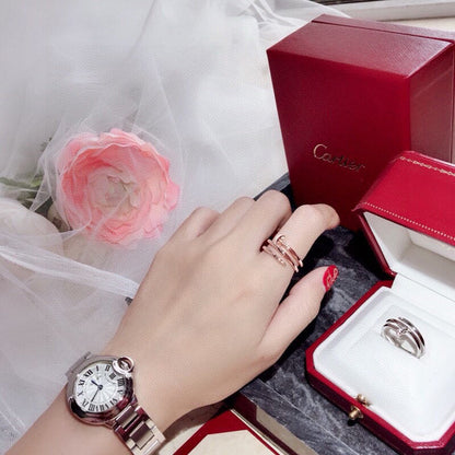 [Love's Uplift]JUSTE RING 4.8MM HALF DIAMOND