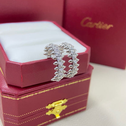 [Love's Uplift]CLASH 6.4MM FULL DIAMOND SMALL EARRINGS