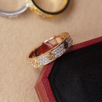 [Love's Uplift]LOVE RING 4.0MM DIAMOND PAVED