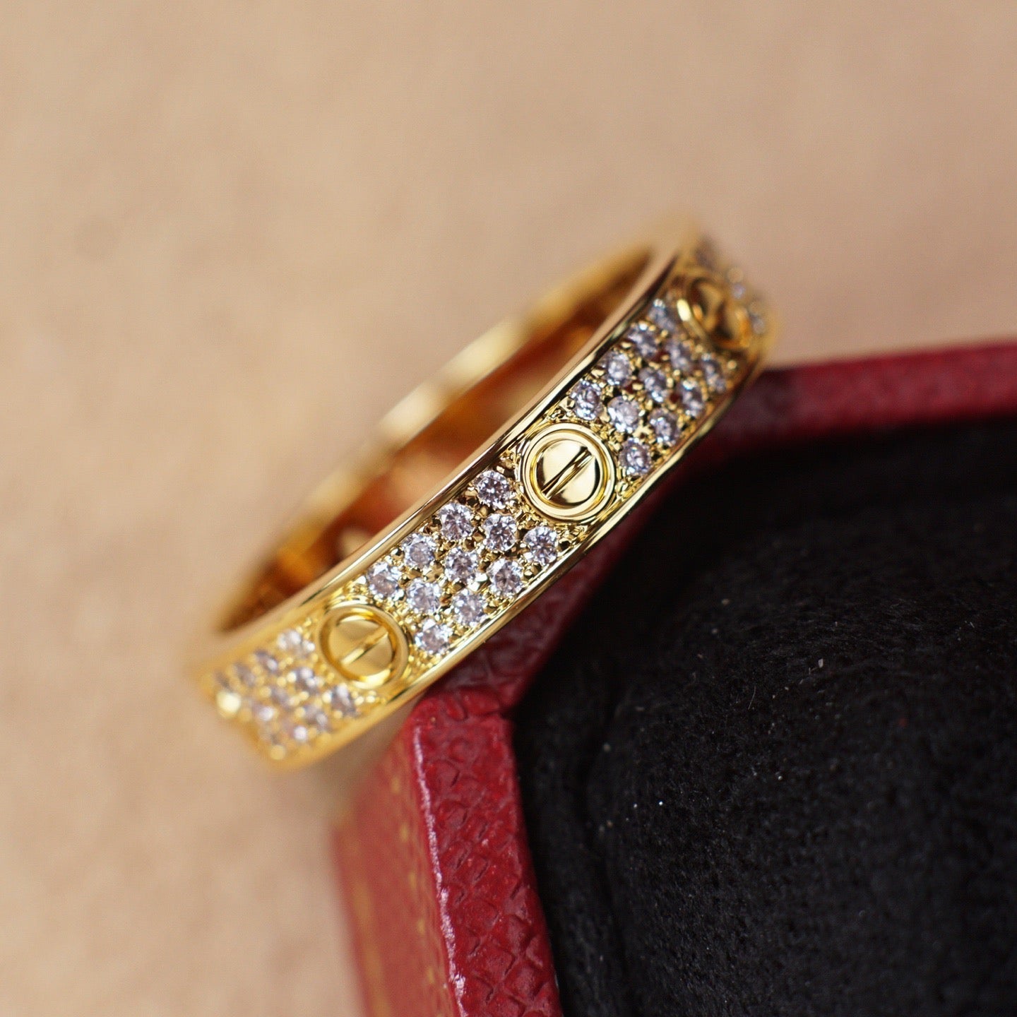 [Love's Uplift]LOVE RING 4.0MM DIAMOND PAVED