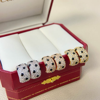 [Love's Uplift]PANTHERE MINI FULL DIAMOND EARRINGS