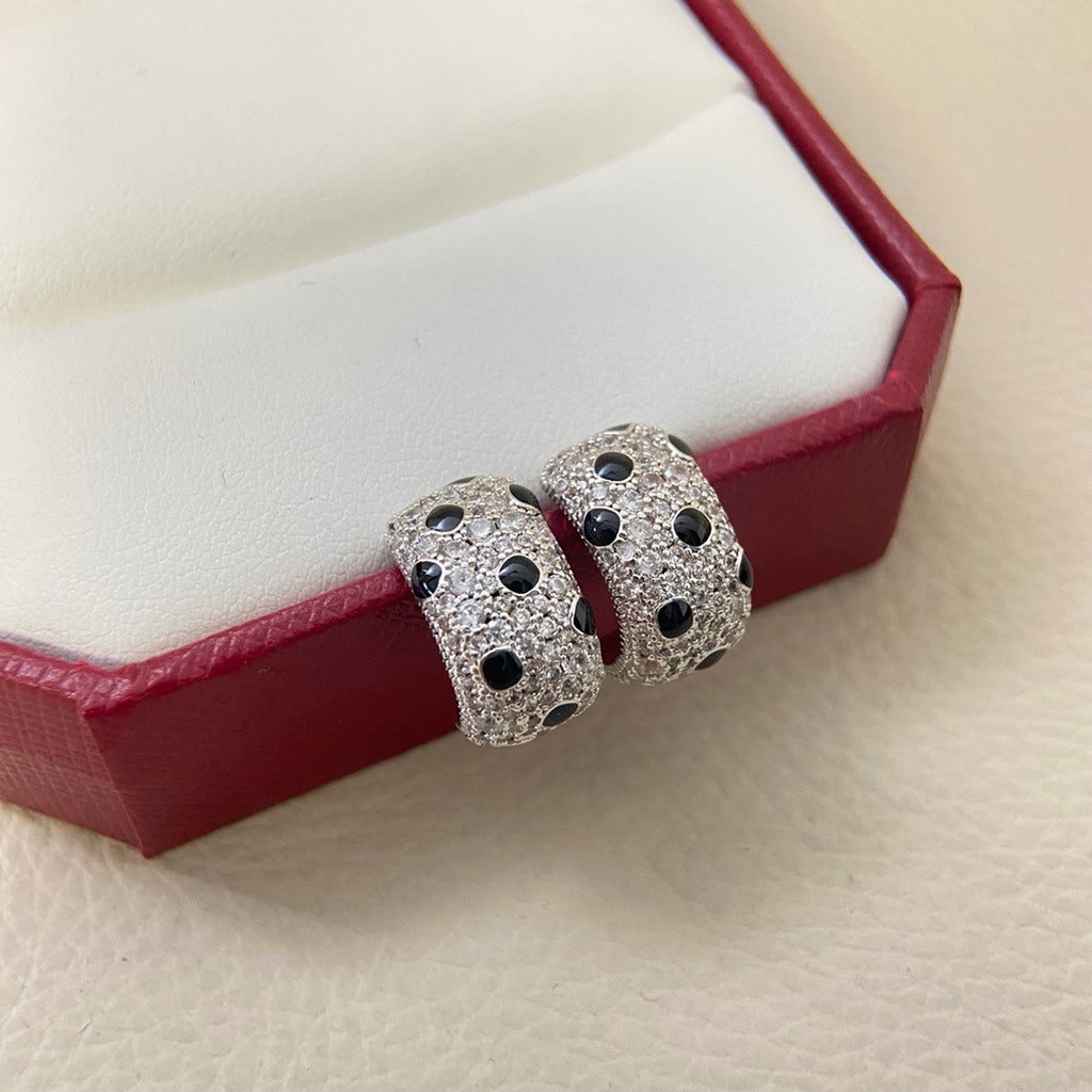 [Love's Uplift]PANTHERE MINI FULL DIAMOND EARRINGS