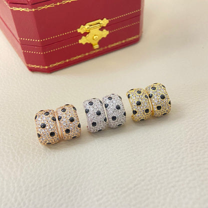 [Love's Uplift]PANTHERE MINI FULL DIAMOND EARRINGS