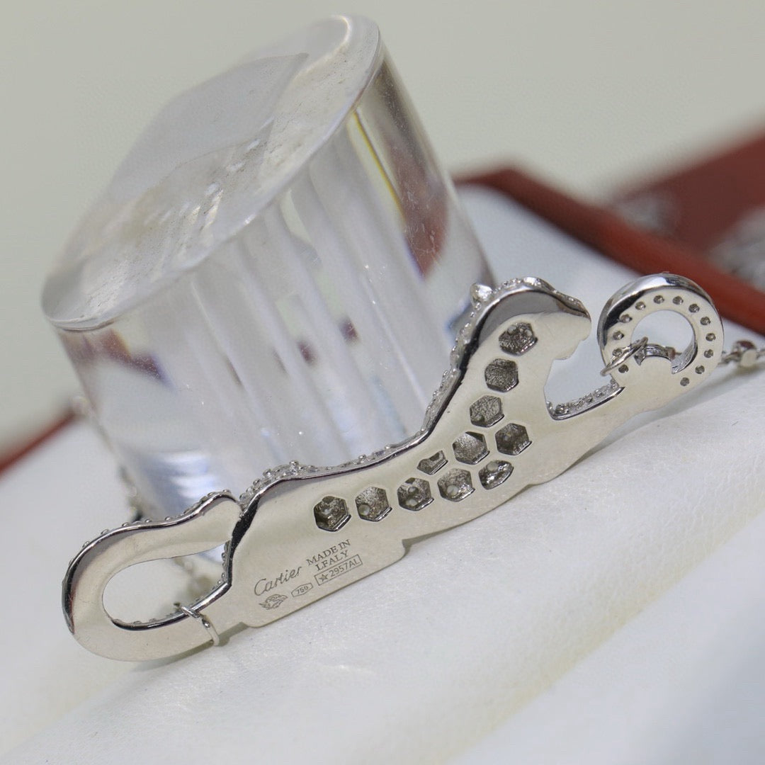 [Love's Uplift]PANTHERE PAVED DIAMOND NECKLACE