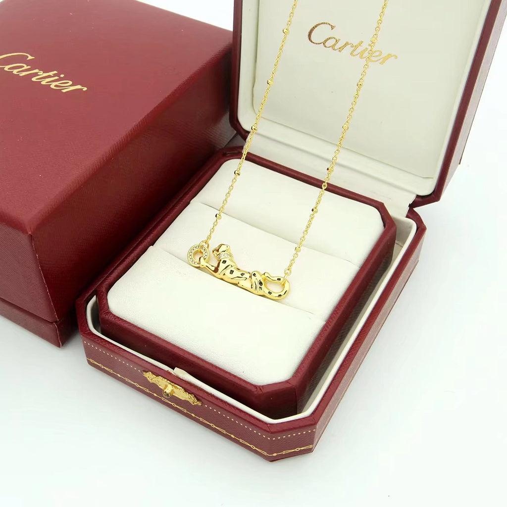 [Love's Uplift]PANTHERE FULL DIAMOND NECKLACE