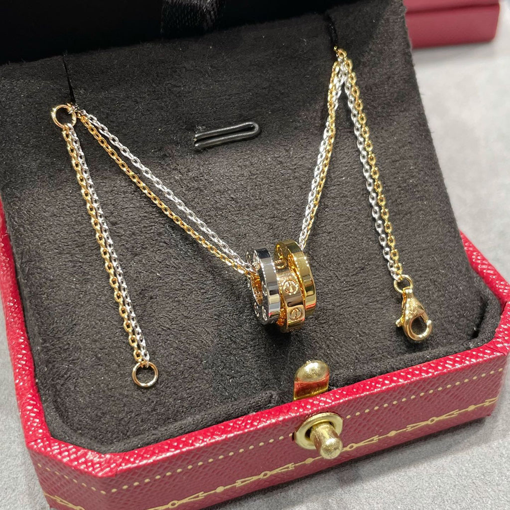 [Love's Uplift]LOVE 6 DIAMOND PENDANT NECKLACE