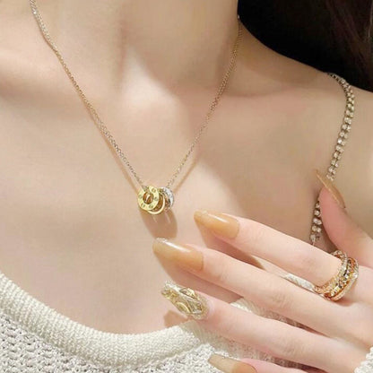 [Love's Uplift]LOVE 6 DIAMOND PENDANT NECKLACE