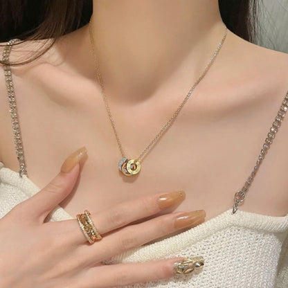 [Love's Uplift]LOVE 6 DIAMOND PENDANT NECKLACE