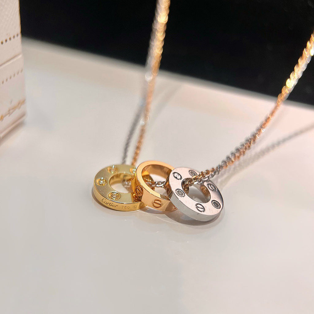 [Love's Uplift]LOVE 6 DIAMOND PENDANT NECKLACE