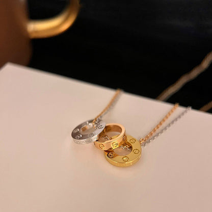 [Love's Uplift]LOVE 6 DIAMOND PENDANT NECKLACE
