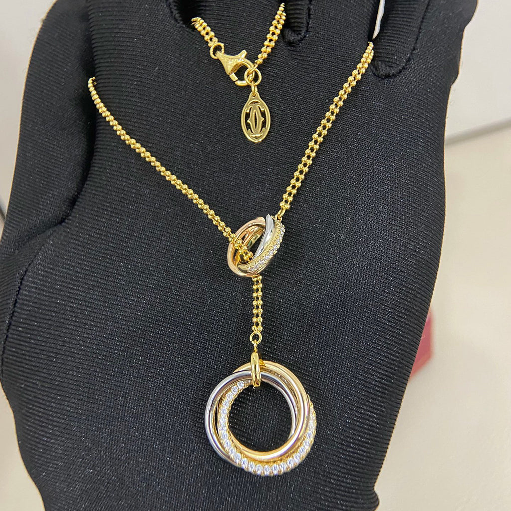 [Love's Uplift]TRINITY DIAMONDS NECKLACE