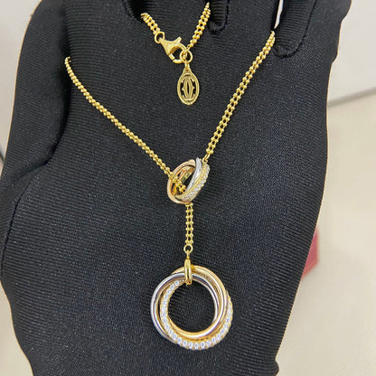 [Love's Uplift]TRINITY DIAMONDS NECKLACE