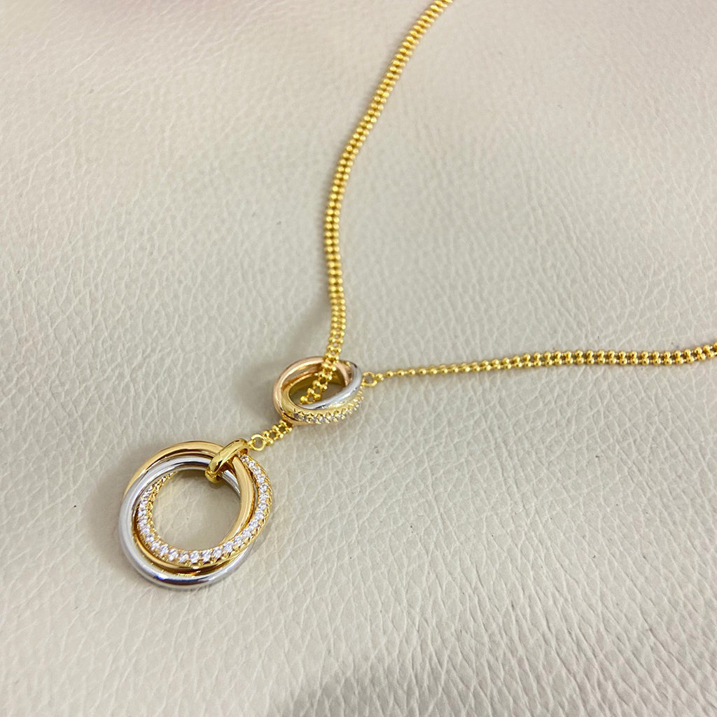 [Love's Uplift]TRINITY DIAMONDS NECKLACE