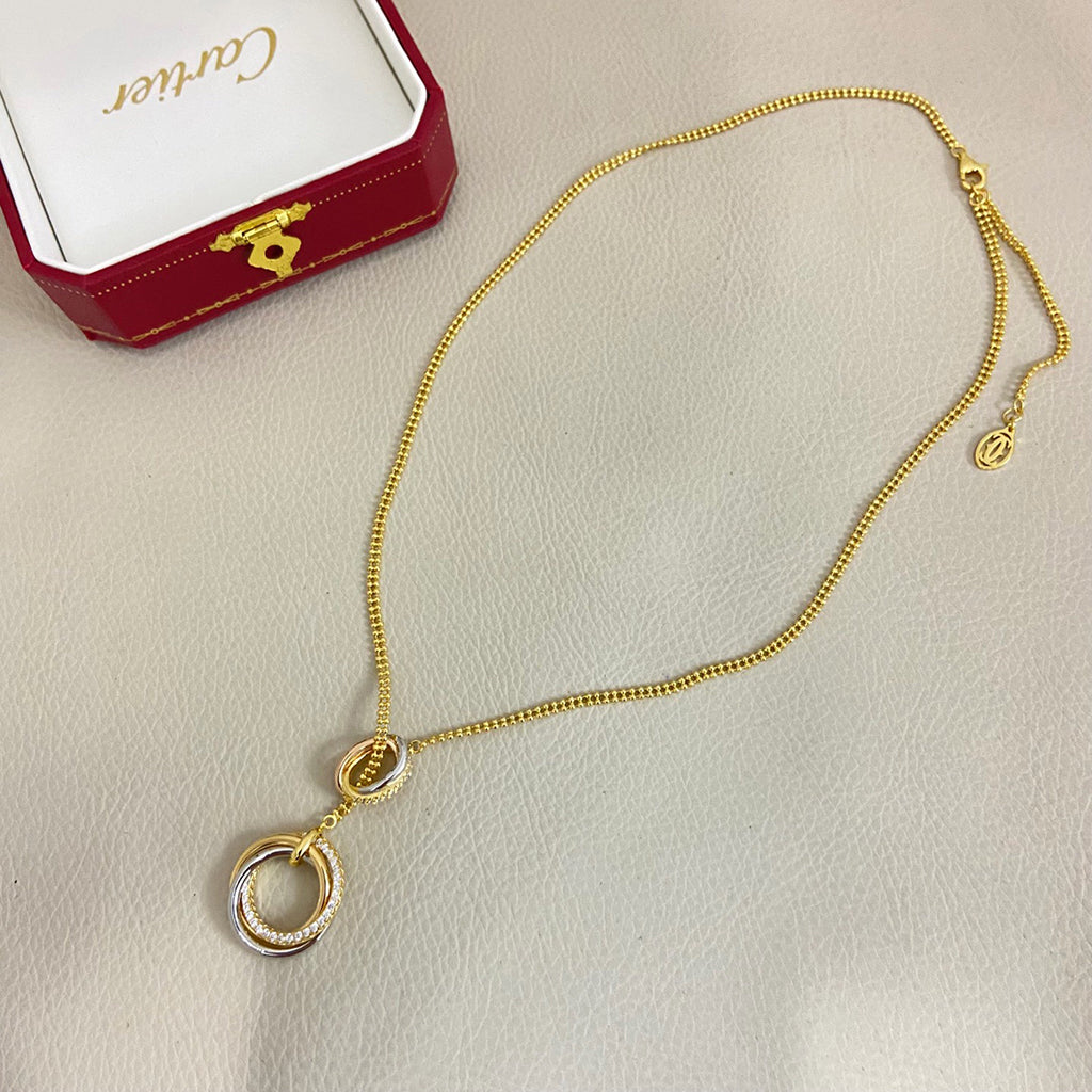 [Love's Uplift]TRINITY DIAMONDS NECKLACE