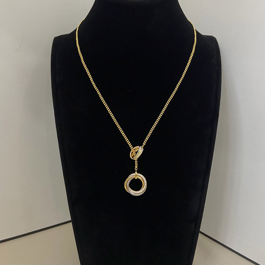 [Love's Uplift]TRINITY DIAMONDS NECKLACE