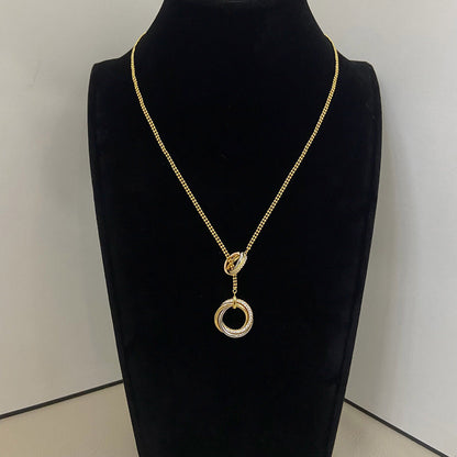 [Love's Uplift]TRINITY DIAMONDS NECKLACE