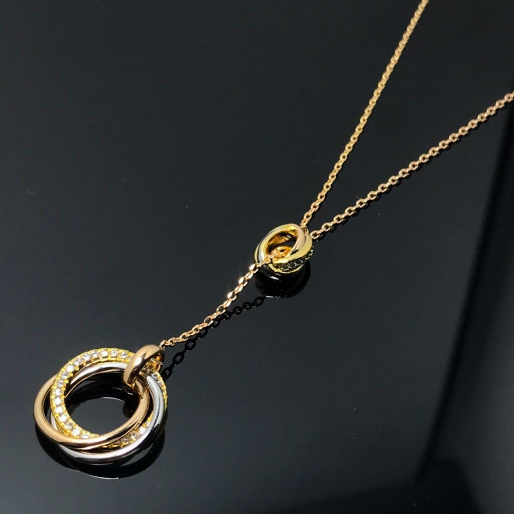[Love's Uplift]TRINITY DIAMONDS NECKLACE