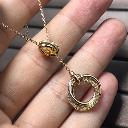 [Love's Uplift]TRINITY DIAMONDS NECKLACE