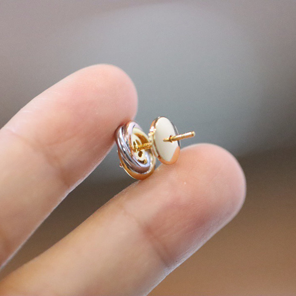 [Love's Uplift]TRINITY STUD DIAMOND EARRINGS