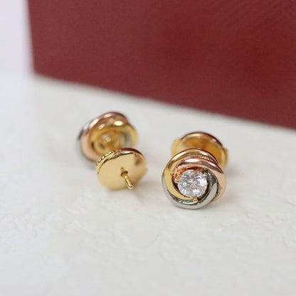 [Love's Uplift]TRINITY STUD DIAMOND EARRINGS