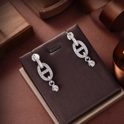 [Love's Uplift]HM CHAINE DIAMOND EARRINGS