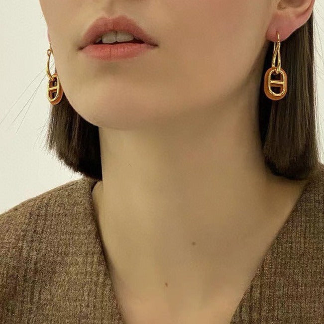 [Love's Uplift]HM O'MAILLON GOLD EARRINGS