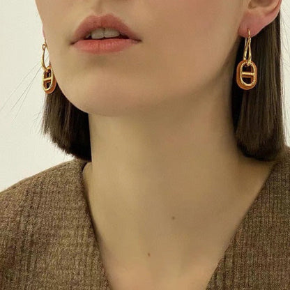 [Love's Uplift]HM O'MAILLON GOLD EARRINGS