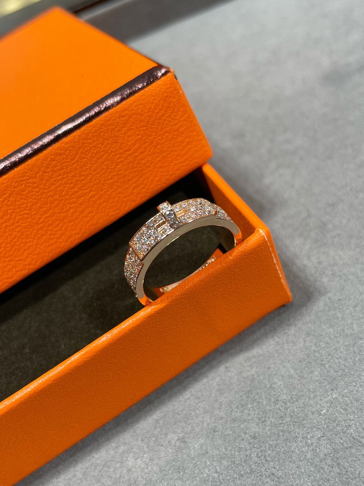 [Love's Uplift]KELLY PINK GOLD DIAMOND RING