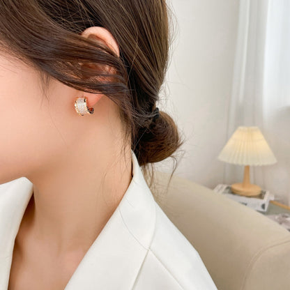 [Love's Uplift]ZERO 1 DIAMOND PAVED EARRINGS