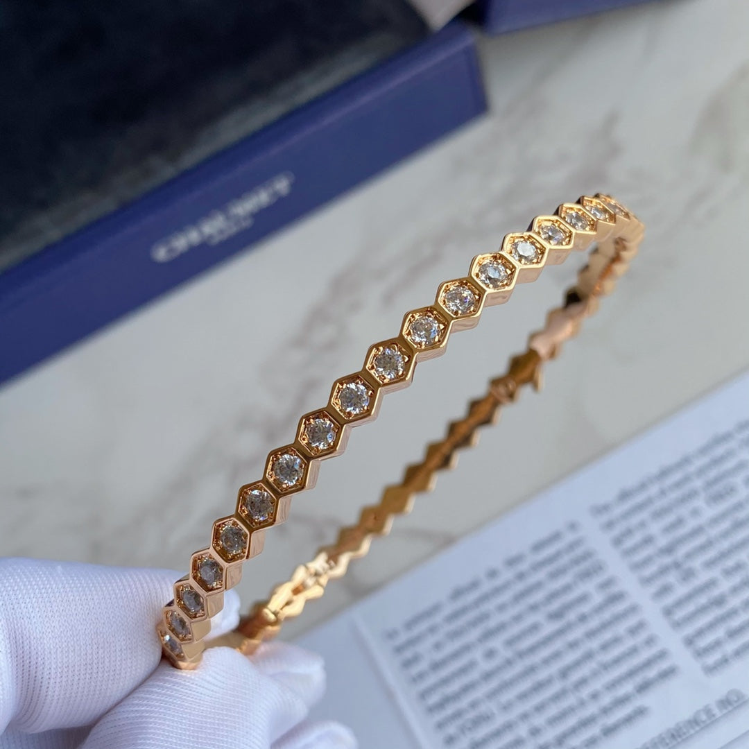 [Love's Uplift]BEE LOVE GOLD BRACELET FULL DIAMOND