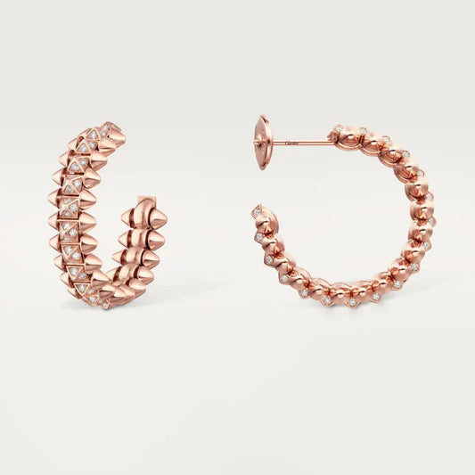[Love's Uplift]CLASH 6.4MM FULL DIAMOND SMALL EARRINGS