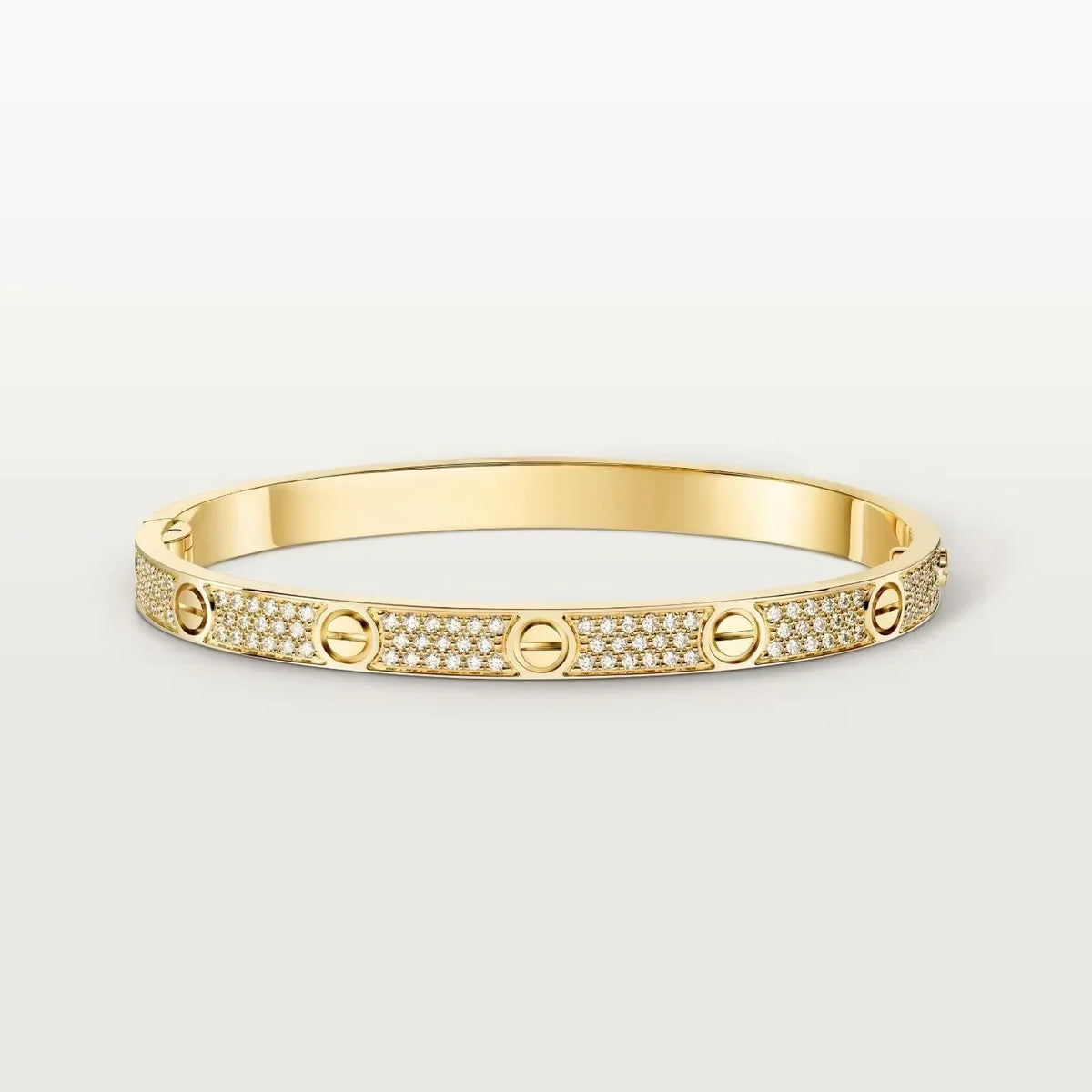 [Love's Uplift] LOVE  Classic & Diamond-Paved Bracelet Stack Set