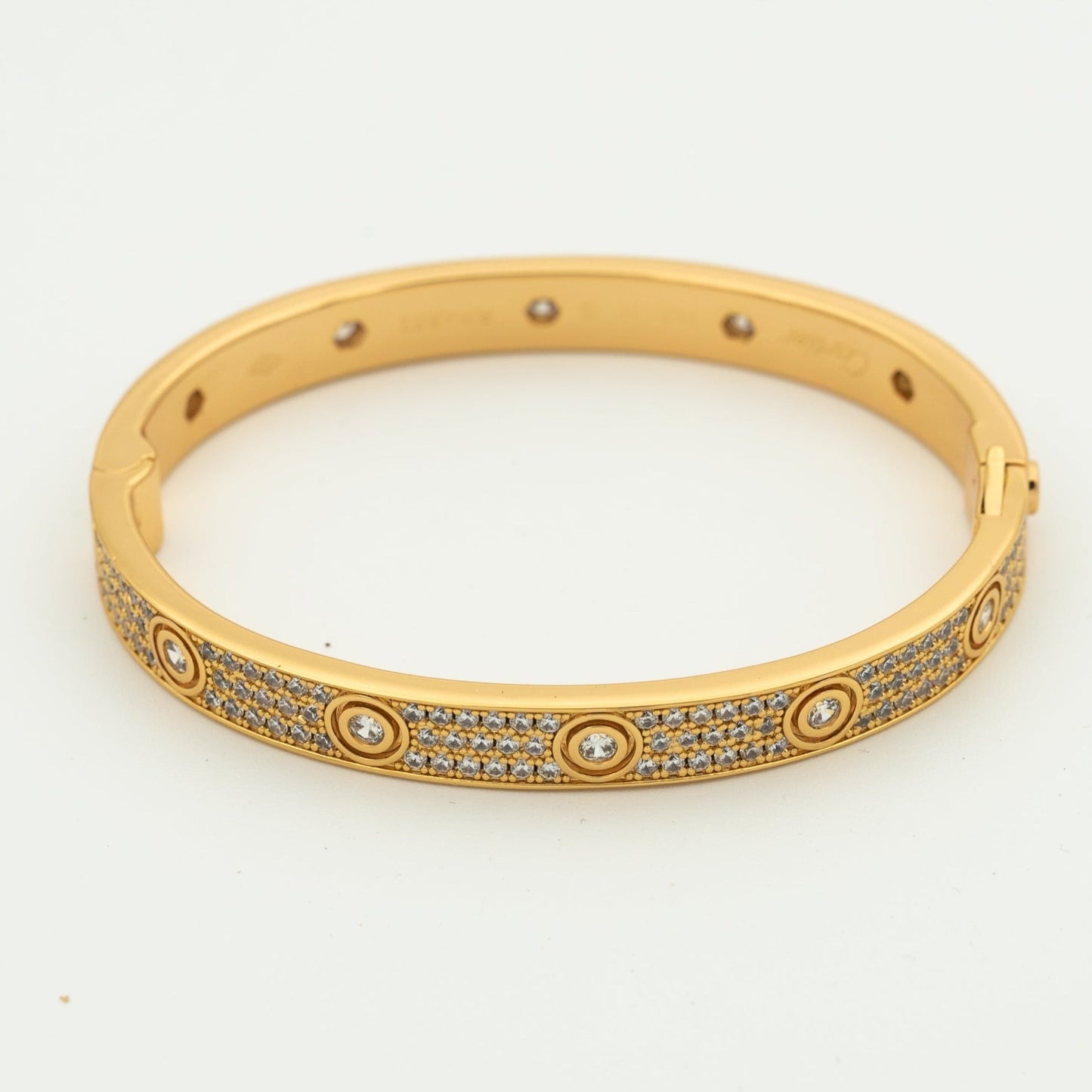 [Love's Uplift]LOVE BRACELET 6.1MM DIAMOND-PAVED 10 BIG DIAMONDS