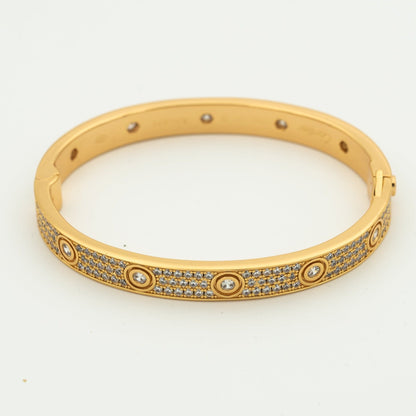 [Love's Uplift]LOVE BRACELET 6.1MM DIAMOND-PAVED 10 BIG DIAMONDS