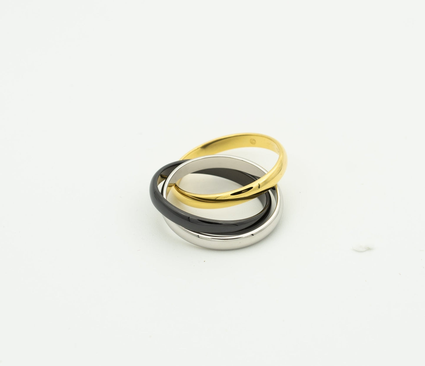 [Love's Uplift]TRINITY RING BLACK GOLD SILVER