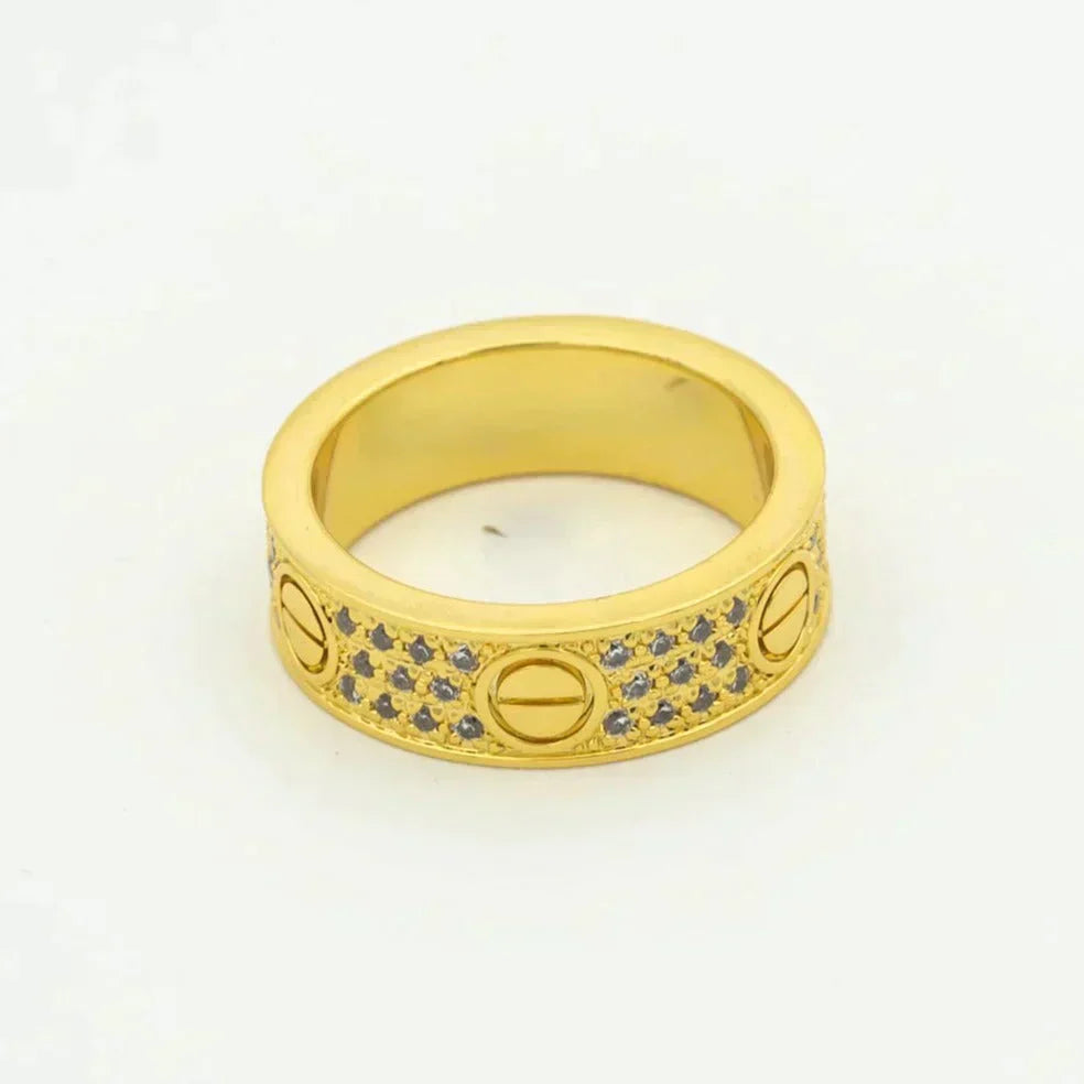 [Love's Uplift]LOVE RING 5.5MM DIAMONDS PAVED